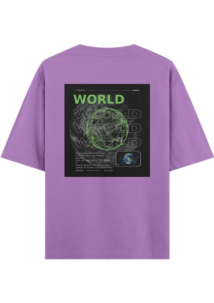 World - Oversize T-Shirt Mor