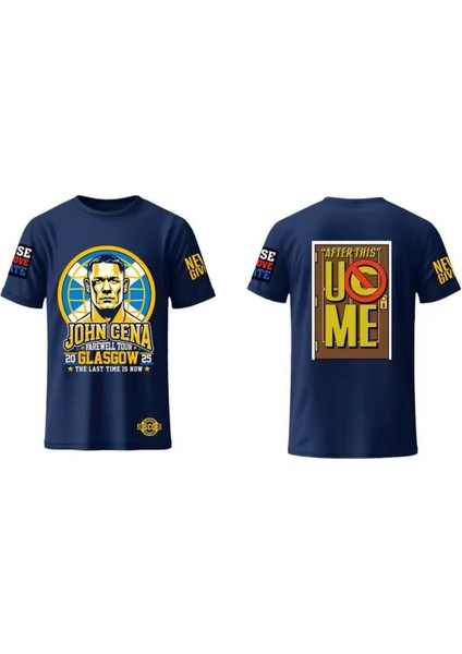 John Cena Uc Me Never Give Up Baskılı Pamuk T-Shirt