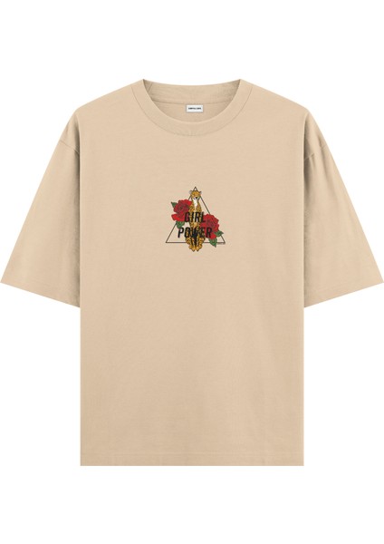 Girl Power - Oversize T-Shirt Krem