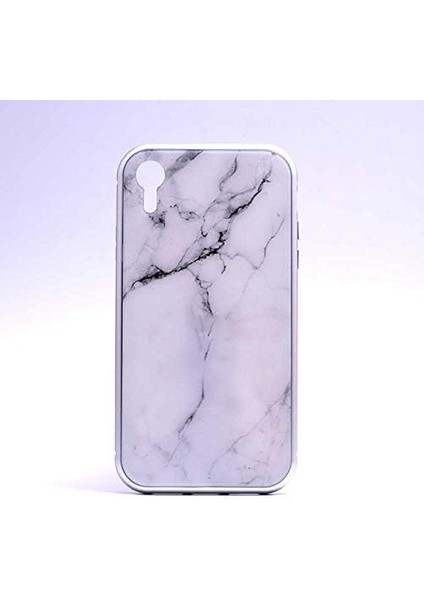 Apple iPhone Xr 6.1 Mermerli Devrim Beyaz Cep Telefonu Kılıfı