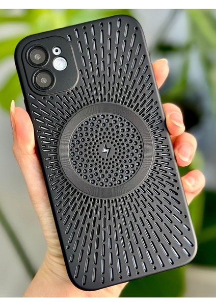 Aksesuar Iphone 12 ile Uyumlu Lensli Magsafe Özellikli Renkli Koruyucu Kılıf