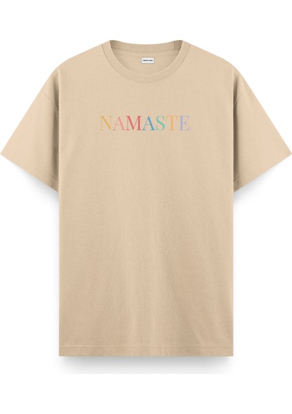 Namaste Yoga Regular T-Shirt Krem