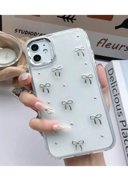 Aksesuar Iphone 11 Şeffaf Mini Fiyonk Epoksili Oyuncaklı Silikon Kılıf