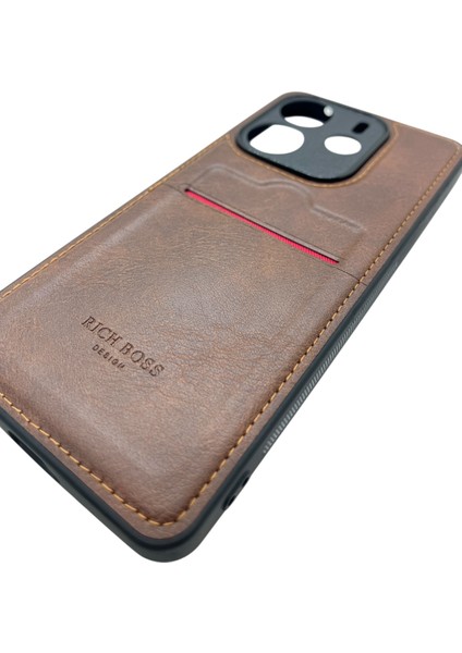 Redmi Note 14 4g Kartlıklı Rich Boss Lüx Deri Kılıf Koyu Kahve fiyatları