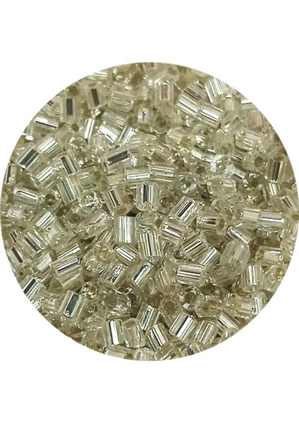 Kesme Cam Boncuk 2mm - 20 Gram - Şeffaf Gümüş -BNC330 fiyatları