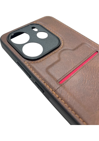 Redmi Note 14 4g Kartlıklı Rich Boss Lüx Deri Kılıf Koyu Kahve modelleri