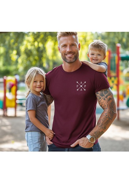 Baba (Papa) Baskılı Erkek Pamuk T-Shirt