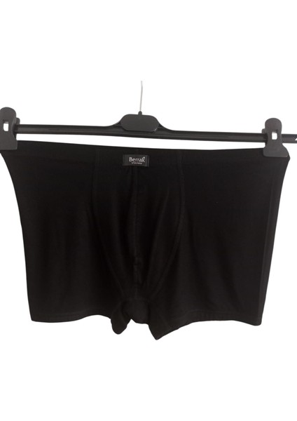 Bamboo Boxer Pamuklu Cotton Modal Elasten 3'lü Ekonomik Paket Siyah Ekstra Esnek Yumuşak Slim Fit Babx1-1