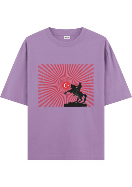 Ulu Önder - Oversize T-Shirt Mor
