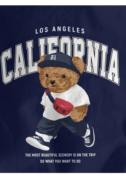 California Ayıcık Baskılı Kadın Lacivert T-Shirt fiyatları
