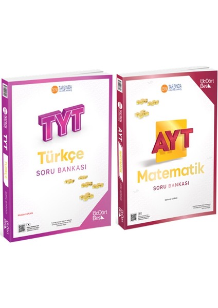 Üç Dört Beş Tyt Türkçe ve Ayt Matematik Soru Bankası 2 Kitap Set
