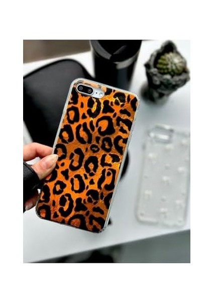 Aksesuar Iphone 7 Plus ve 8 Plus Uyumlu Shine Leopar Renk Geçişl Desenli Silikon Kılıf - Leopar modelleri
