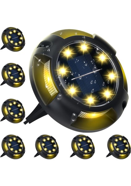 4'lü Solar Panelli Kazıklı Zemin Solar Ledi 8+4 LED Gün Işığı modelleri