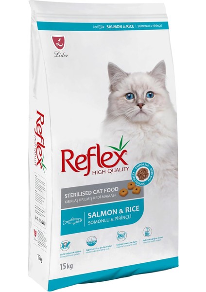 Somonlu ve Pirinçli Kısırlaştırılmış Yetişkin Kedi Maması 15 kg