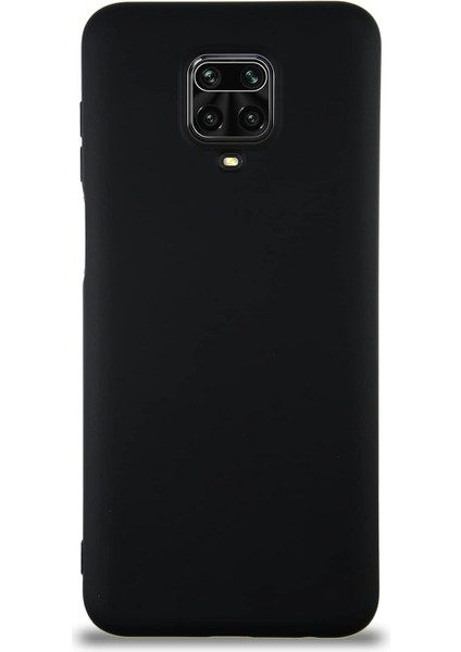 Iletişim Xiaomi Redmi Note 9 Pro ile Uyumlu Kapak ile Uyumlu Içi Kadife Lansman Silikon Kılıf - Siyah