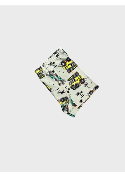 Erkek Çocuk Pamuklu Gri Araba Desenli Atlet Boxer Takımı modelleri