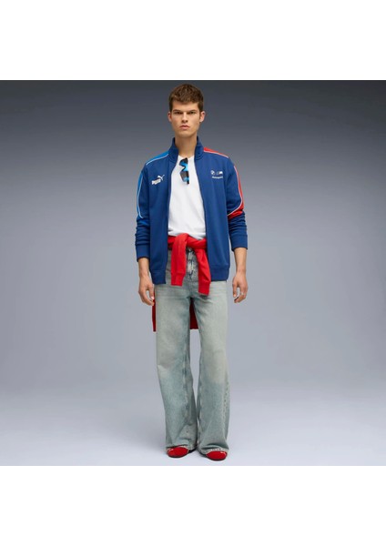 Erkek Puma Bmw Mms Mt7+ Sweat Jacket Mavi Erkek Fermuarlı Üst modelleri