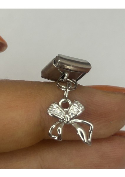 Badelis Çelik Silver Renk Kuyruklu Fiyonk Model Charm