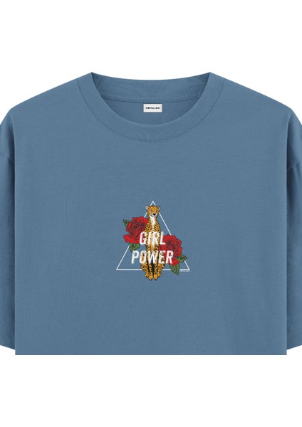 Girl Power - Oversize T-Shirt Antrasit Mavi fiyatları