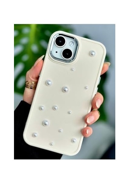 Aksesuar Iphone 13-14 ve 15 Uyumlu 3D Pearl Oyuncak Tasarımlı Esnek Silikon Kılıf - Krempearl modelleri