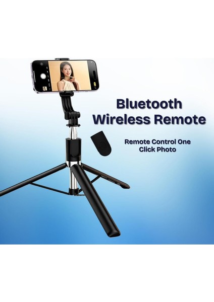 iPhone 16 Pro Uyumlu R1-L Mini Tripod Selfie Stick 3 In 1 modelleri