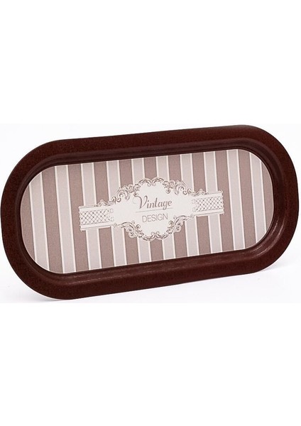 EE168-8B Elegance Burgundy Desenli Oval Tepsi 16X35 cm modelleri