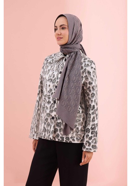 Bambunoor Antrasit Naia Pamuk Şal 70X210