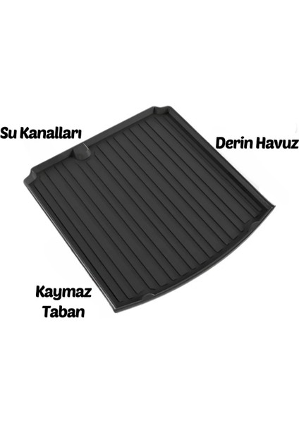 Audi Q7 2015-2016-2017-2018-2019-2020-2021-2022-2023-2024-2025 5d Su Kanallı Bagaj Havuzu-Bagaj Paspası fiyatları