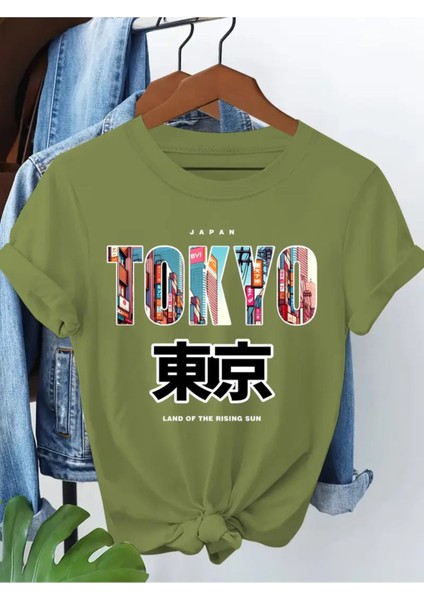 Tokyo Baskılı Kadın T-Shirt