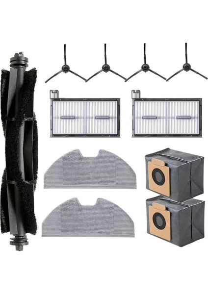 Eufy X8 Pro Vakum Süpürge Aksesuarları Kiti, Ana Fırça, Yan Fırçalar, Mop Bez Pedleri, Vakum Toz Çantası Için Yedek Parçalar (Yurt Dışından)
