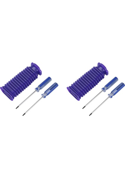 2x Dyson V6 V7 V7 V8 V8 V11 V11 Vakum Süpürge Yedek Aksesuarları Yumuşak Velvet Silin Emme Mavi Hortum (Yurt Dışından)