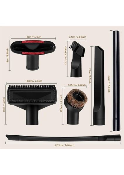 12PCS Evrensel Vakum Ataşmanları 1-1/4in Elektrikli Süpürgeler Aksesuarları Fırça Uzatma Asası Nozul Çatlak Aleti Islak Kuru (Yurt Dışından) modelleri