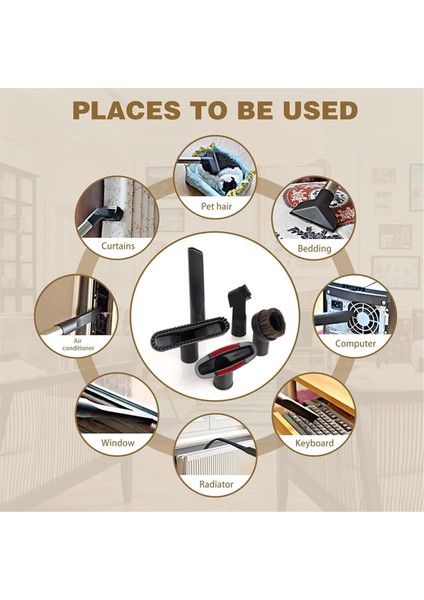 12PCS Evrensel Vakum Ataşmanları 1-1/4in Elektrikli Süpürgeler Aksesuarları Fırça Uzatma Asası Nozul Çatlak Aleti Islak Kuru (Yurt Dışından) indirimleri