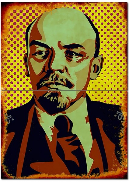 Vladimir Lenin Dekoratif Mdf Tablo 70CMX 100CM