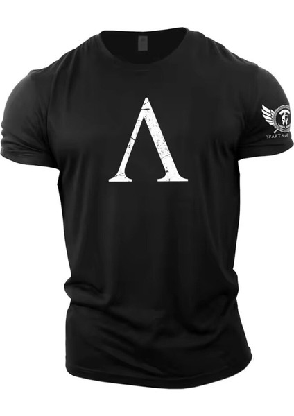 Sparta Baskılı Erkek Pamuk T-Shirt