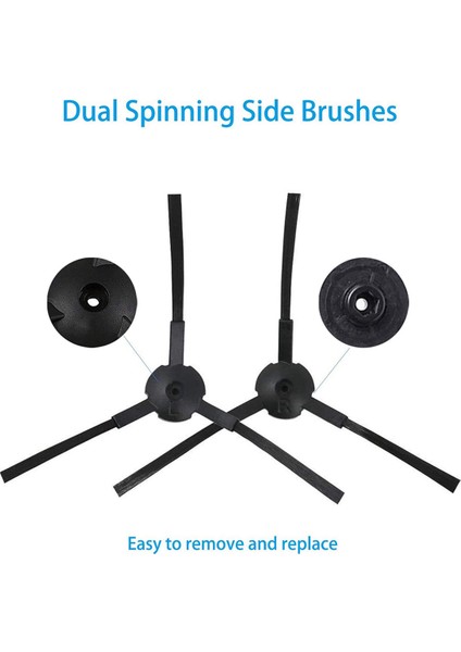 2x Filtre Yan Fırçalar Ilife V3 V3S V5 V5S V5S Için Yedek Parçalar V5S Pro Vakum Süpürge Robot Aksesuarları (Yurt Dışından) modelleri