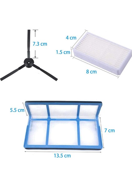 2x Filtre Yan Fırçalar Ilife V3 V3S V5 V5S V5S Için Yedek Parçalar V5S Pro Vakum Süpürge Robot Aksesuarları (Yurt Dışından) fırsatları