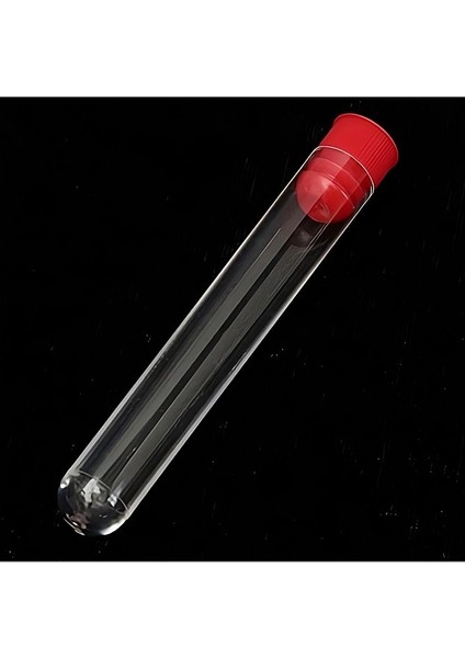 Deney Tüpü 16 x 100 mm / Plastik (10 Adet) - Dibi Yuvarlak Kapaklı modelleri