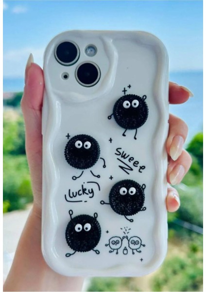 Aksesuar Iphone 13 ve 14 ile Uyumlu 3D Oyuncaklı Tasarımlı Esnek Silikon Kılıf