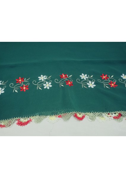 El Emeği Nakış Işlemeli Iğne Oyalı Namaz Örtüsü Çeyizlik Mevlit Başörtüsü Krep Kumaş 145X75 cm fırsatları