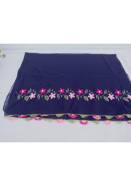 El Emeği Nakış Işlemeli Iğne Oyalı Namaz Örtüsü Çeyizlik Mevlit Başörtüsü Krep Kumaş 145X75 cm fiyatları