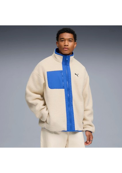 Erkek Krem Puma Reversible Sherpa Jacket Krem Erkek Mont