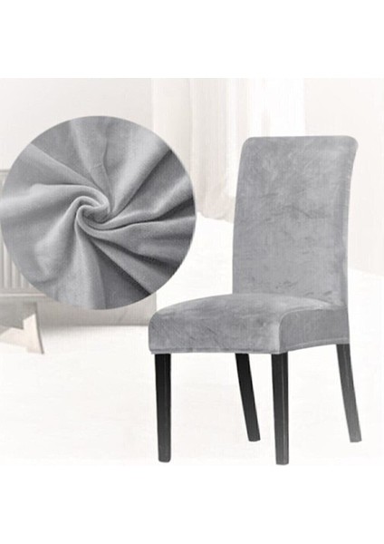 Kadife Sandalye Kılıfı – Esnek, Yıkanabilir, Kaymaz, Şık Tasarım – Modern Dekoratif Sandalye Örtüsü