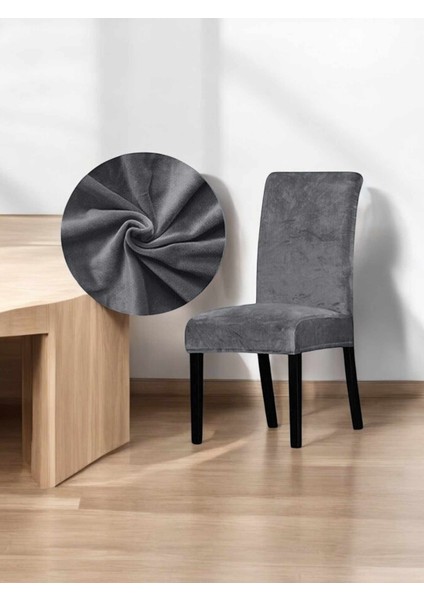 Kadife Sandalye Kılıfı – Esnek, Yıkanabilir, Kaymaz, Şık Tasarım – Modern Dekoratif Sandalye Örtüsü
