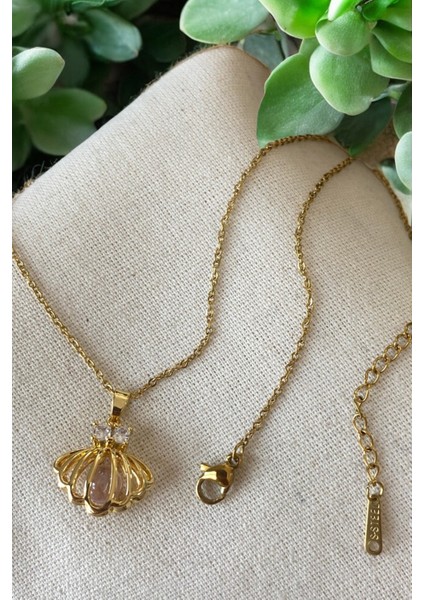 316L Çelik Incili Istiridye Kolye modelleri