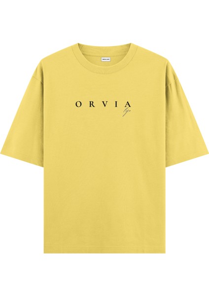 Orvialife - Oversize T-Shirt Sarı