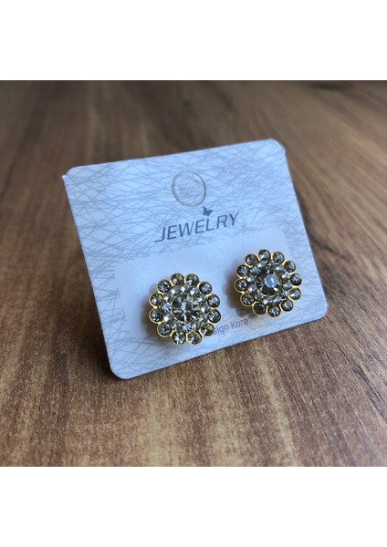 El Yapımı Işıltılı Küpe - Gold modelleri