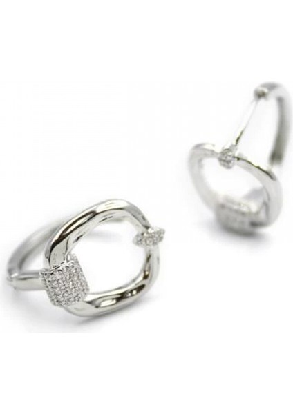 Taşlı Küpe - Gümüş