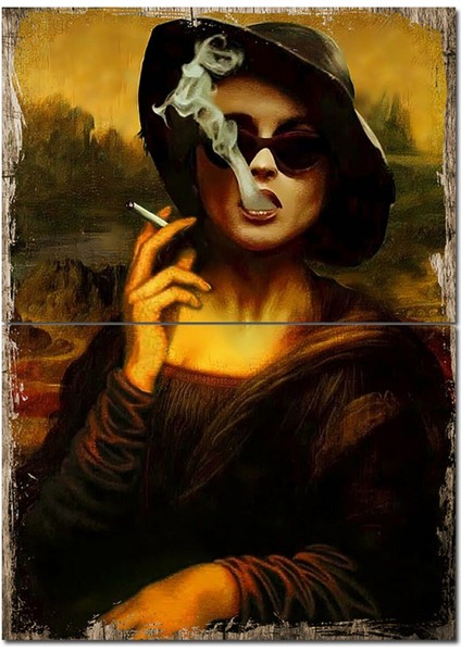 Monalisa Marla Singer Dekoratif Ahşap Tablo 70CMX 100CM