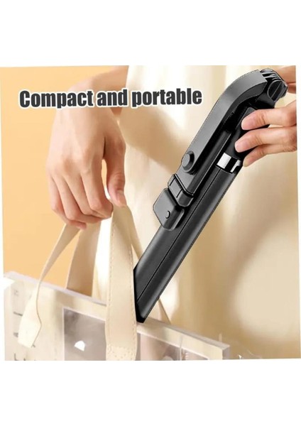 iPhone 13 Pro Uyumlu R1S-L Mini LED Fill Light Tripod Selfie Stick 3 In 1 modelleri